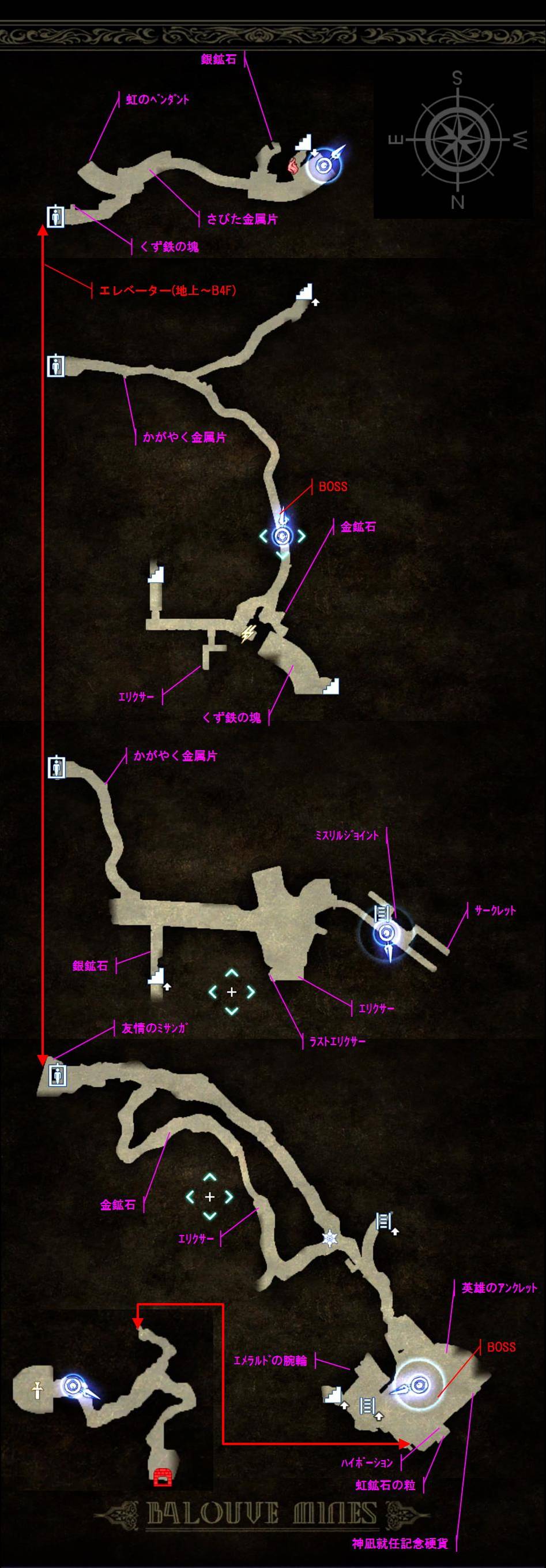 ファイナルファンタジーXV FinalfantasyXV プレイ日記 攻略 バルーバ採掘場跡 採集 マップ MAP アイテム：トレジャー スポット