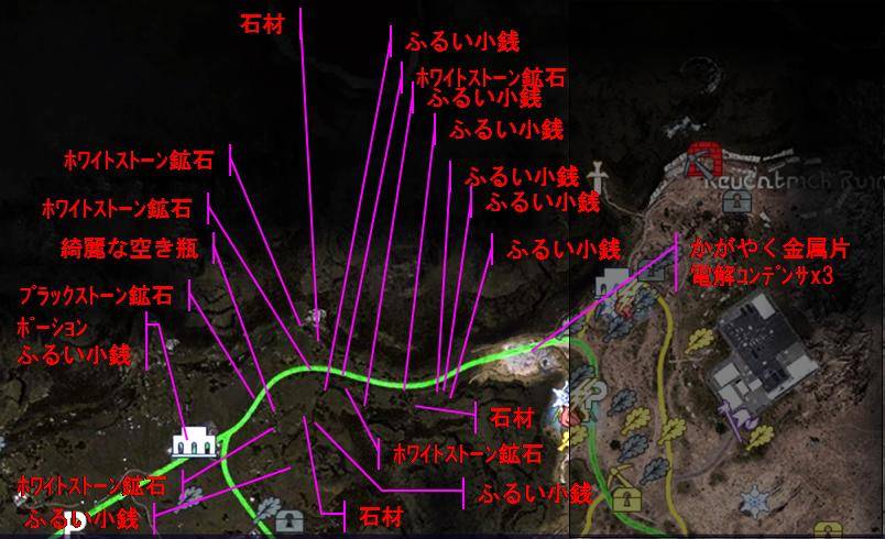 ファイナルファンタジーXV FinalfantasyXV プレイ日記 攻略 ダスカ地方全域採集 マップ MAP アイテム：トレジャー スポット