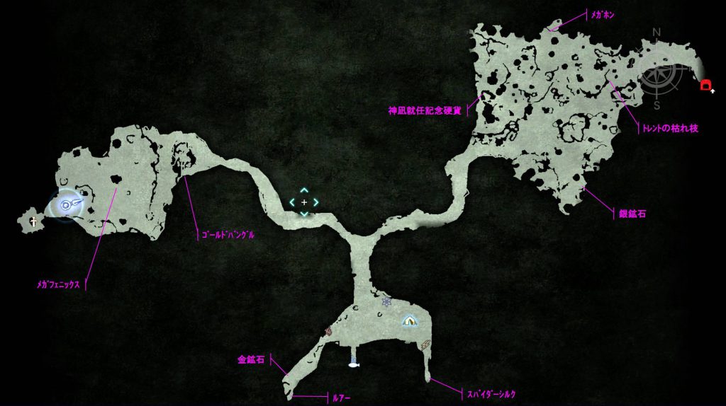 ファイナルファンタジーXV FinalfantasyXV プレイ日記 攻略 メルロの森 採集 マップ MAP アイテム：トレジャー スポット